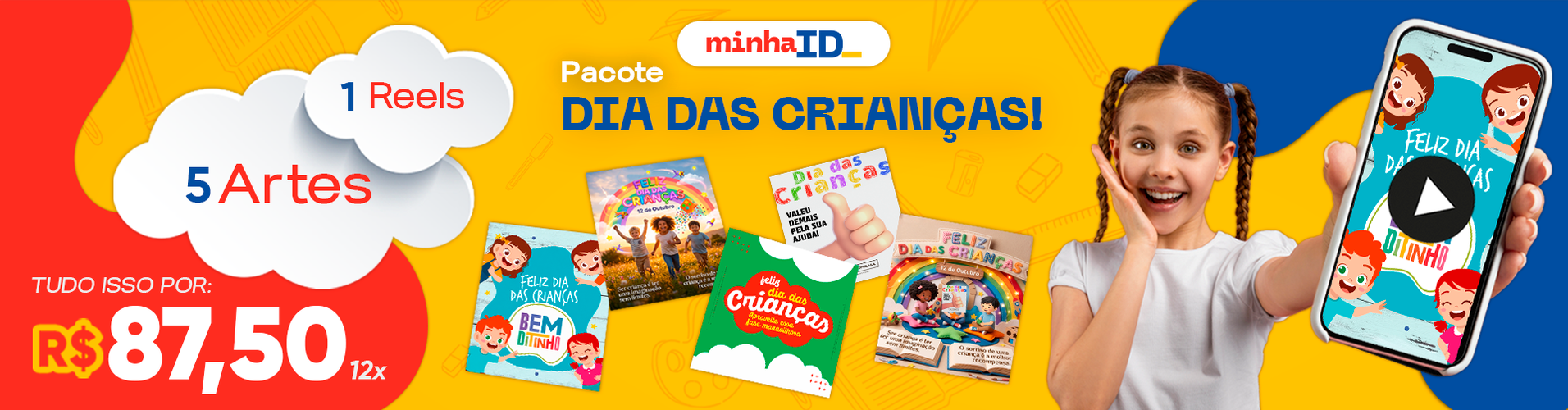 banner Banner kit dia das crianças
